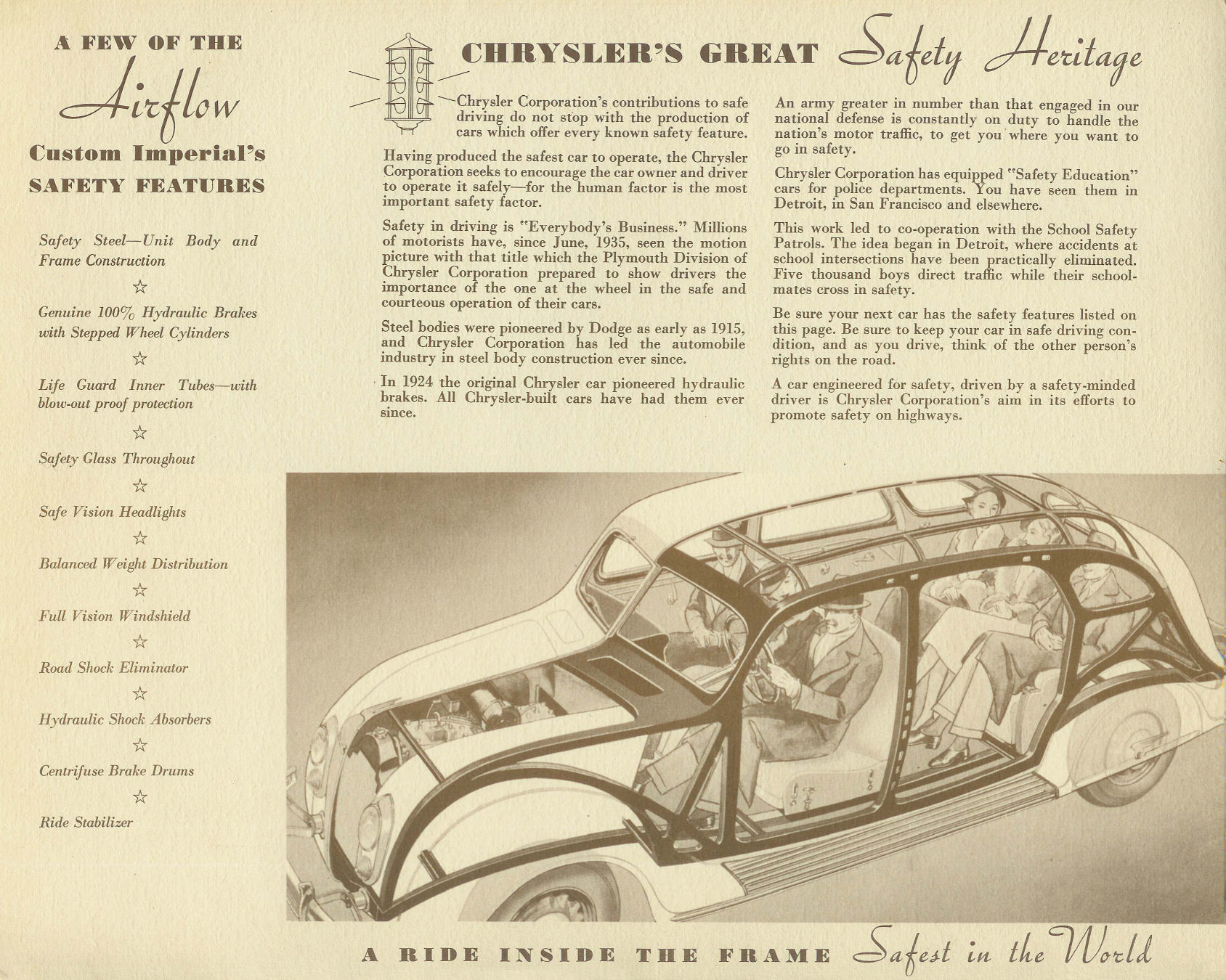 1934 Chrysler Imperial Airflow Limo Brochure Page 3